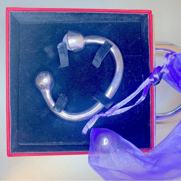 NEW UNO de 50 Silver Tone Zen Think Pink Stone Open Cuff for Breast Cancer - Picture 7 of 16